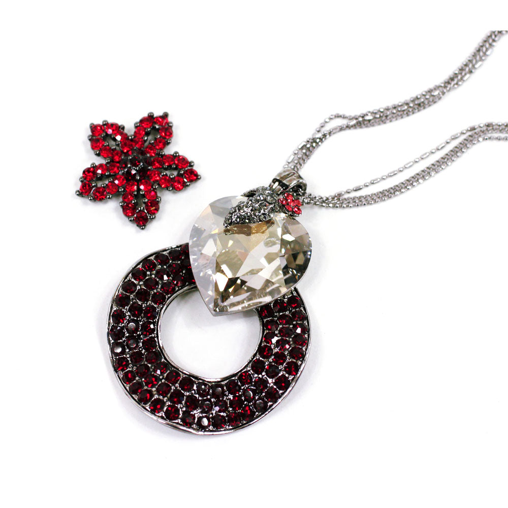 BNP Jewelry Big Heart Crystal Necklace Trendy Korean Design Heart Pendant K-Women Style