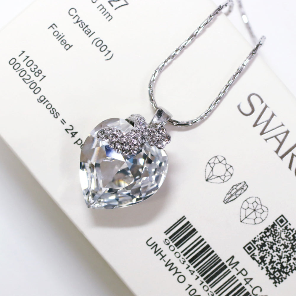 BNP Jewelry Big Heart Crystal Necklace Trendy Korean Jewelry Heart K Luxury Style Made in Korea