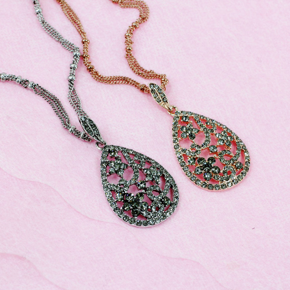 BNP Jewelry Lovely Leaf Long Chain Necklace High-end Design K-drama Fashion Made in Korea