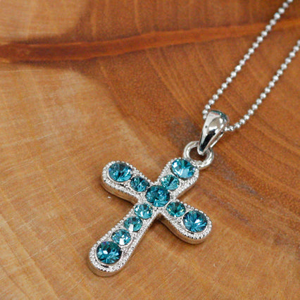 BNP Jewelry Opal Daily Cross Necklace Christmas Gift Necklace Religious Person Jewelry Made in Korea