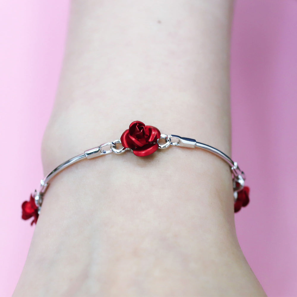 BNP Rose Flower Charm Chain Bracelet Summer Jewelry Kpop Demon Hunters Fashion Item
