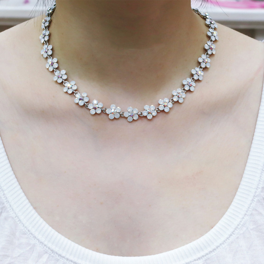 BNP Jewelry Flower Round Choker Necklace Party Dress Wedding Christmas Gift Made in Korea