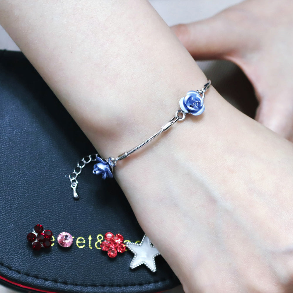 BNP Rose Flower Charm Chain Bracelet Summer Jewelry Kpop Demon Hunters Fashion Item