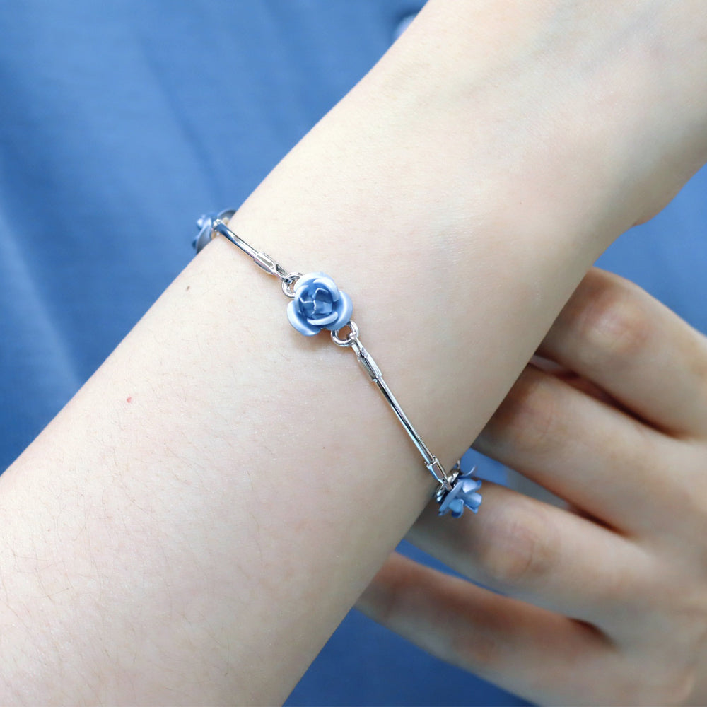 BNP Rose Flower Charm Chain Bracelet Summer Jewelry Kpop Demon Hunters Fashion Item