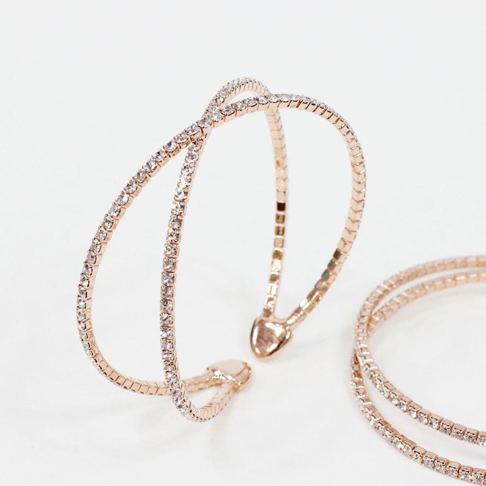 BNP Jewelry Free Size Cuff Bangle Party Dress Meeting Luxury Bling Made in Korea Design