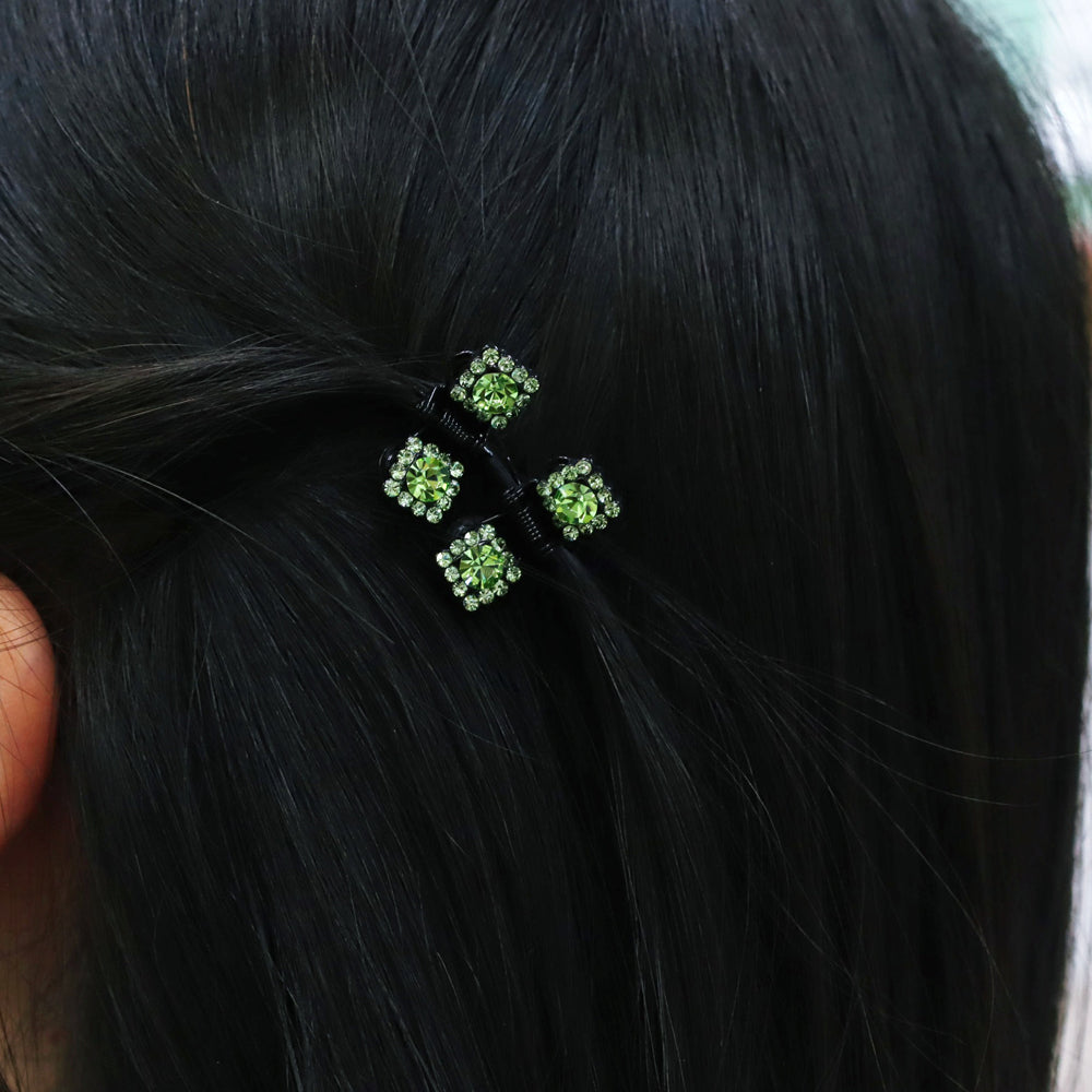 BNP Jewelry 1Pair 2P Set Flower Hair Craw Pin Colorful Hair Styling Accessories