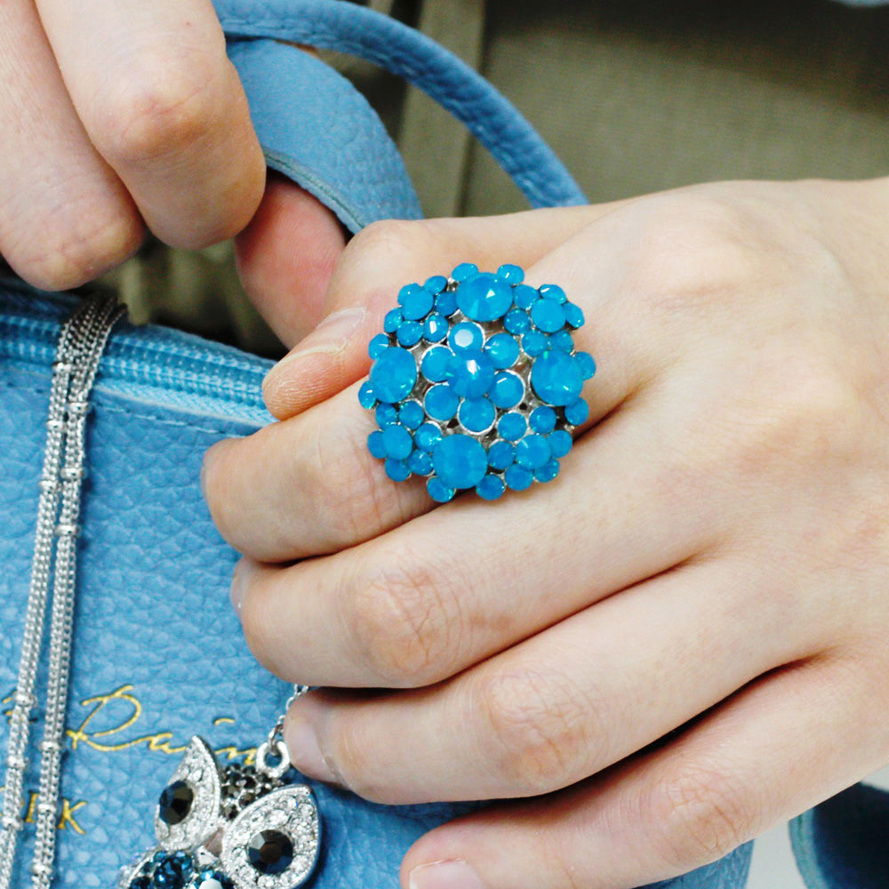 BNP Jewelry Large Flower Ring K-Women Jewelry K Trendy Made in Korea Classic Luxury Ring