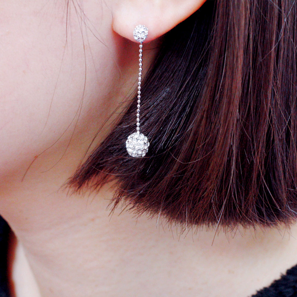BNP Jewelry Ball Chain Drop Earring Korean Design Long earrings K celebrity Accessories