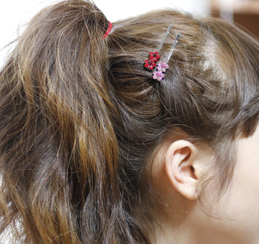 BNP Jewelry Lovely Flower Hair Pin Bling Feminine Style Korean Celebrities Hair Accessories