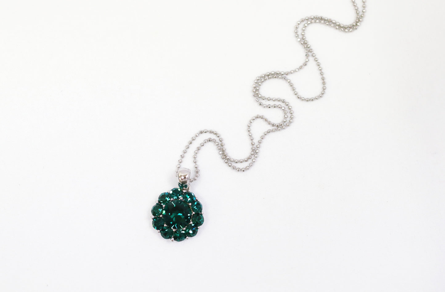BNP Jewelry Flower Opal Sapphire Emerald Pendant Daily K-Fashion Office Design Made In Korea