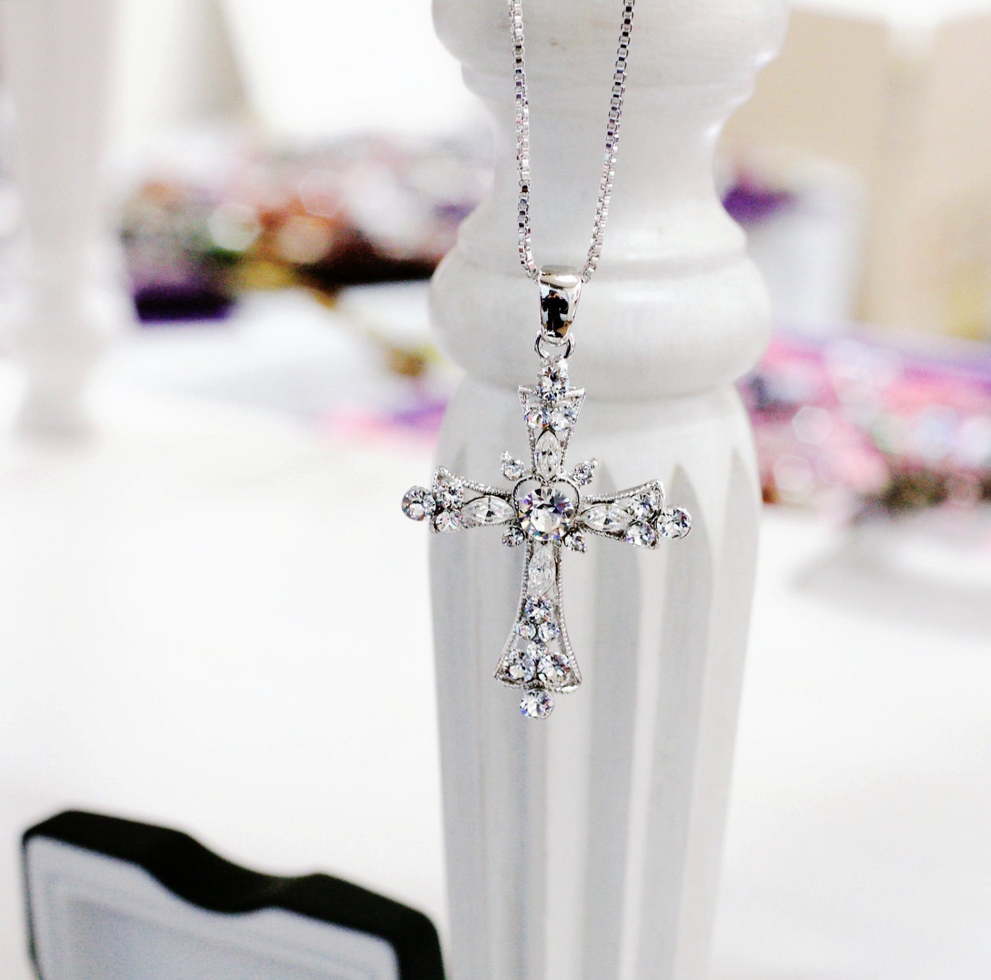 BNP Jewelry Cross Pendant Necklace K-Design Korean Fashion Long Chain Necklace Made in Korea