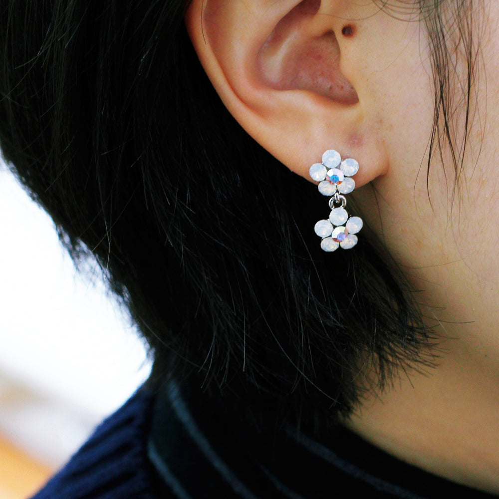 BNP Jewelry Flower Drop Earrings K-earrings K-drama Fashion Style Made in Korea