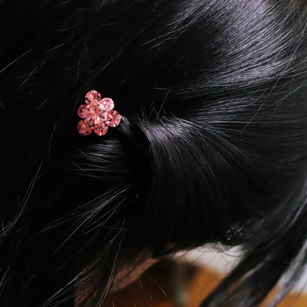 BNP Jewelry Flower Hair Pin Colorful Long Hair Clips Korean Girl Fashion Accessories
