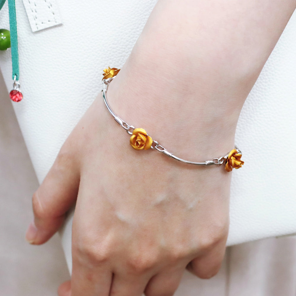 BNP Rose Flower Charm Chain Bracelet Summer Jewelry Kpop Demon Hunters Fashion Item