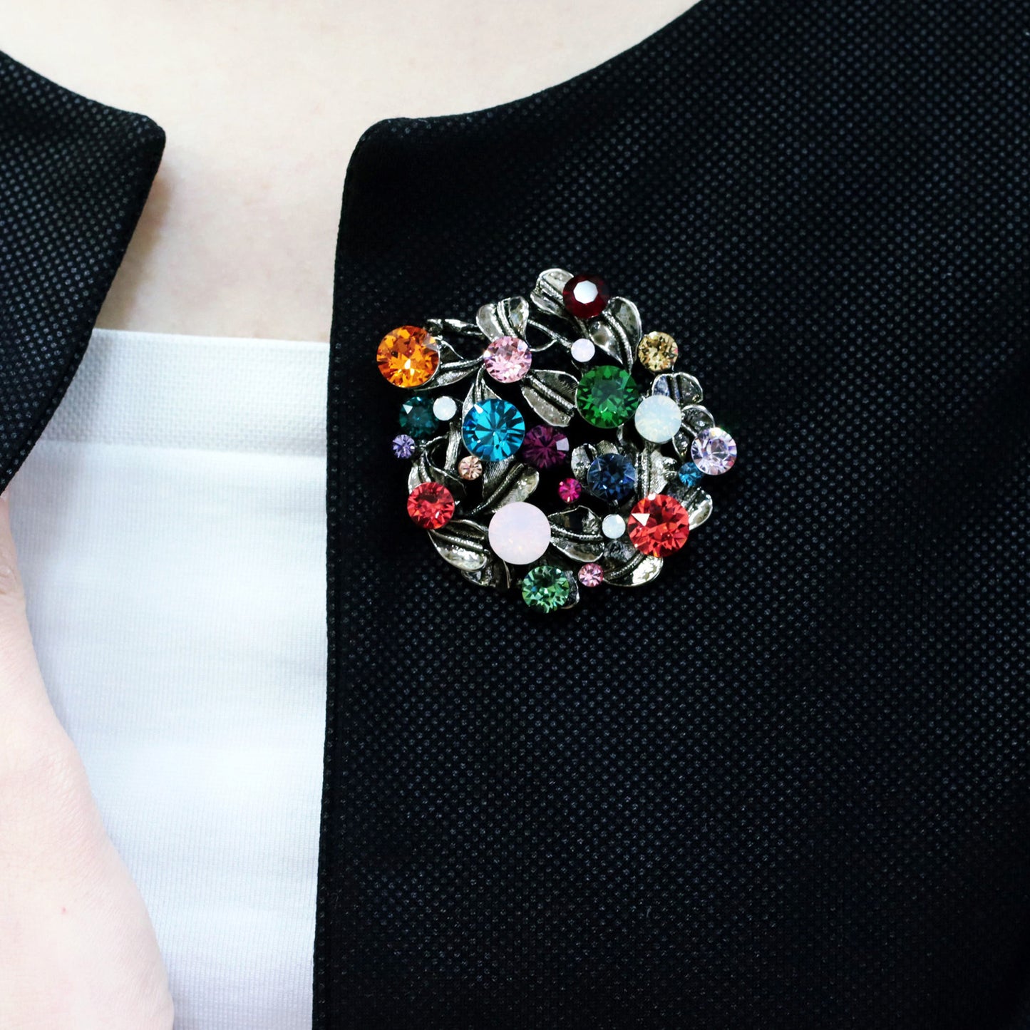 BNP Jewelry Big Flower Brooch Coat Winter Luxury K Fashion Big Accessories K-Women Style